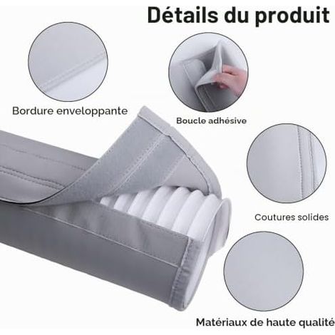 Couvercle de Tuyau de Climatiseur,Manchon de Tuyau de Climatisation Isolé par Protection Solaire,Pliable avec Bande Élastique pour Tuyaux D'échappement de 5" et 5,9" de Diamètre (1/3)