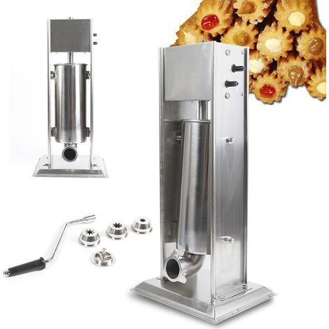 Machine à churros manuelle commerciale Machine à beignets manuelle 5 litres Machine à churros domestique en acier inoxydable sur pied (1/5)