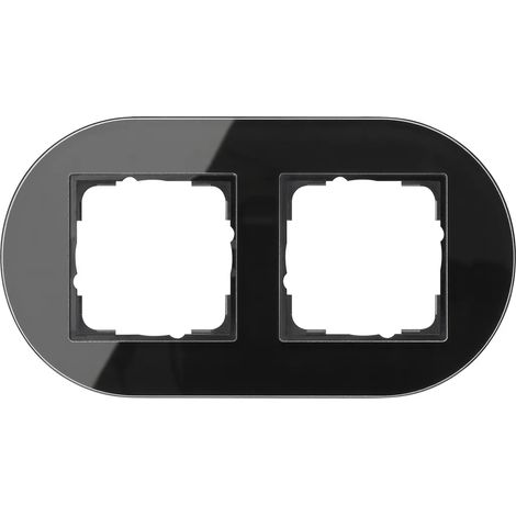 Gira Abdeckrahmen 2f Gira Studio G Schwarz [0212135], 0212 135