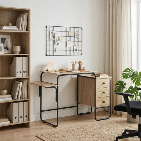 vidaXL Bureau avec rangement Chêne Sonoma 120 x 50 x 75 cm (1/5)