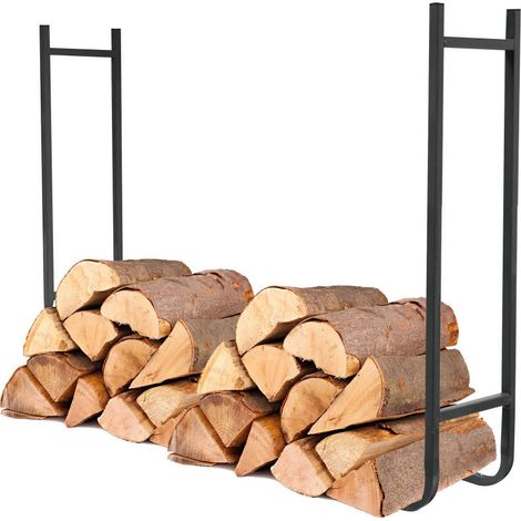 Range bûches extensible - range bois de chauffage exterieur - Range bois grande capacité - modulable - acier - Revêtement époxy