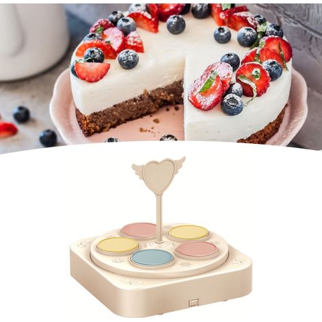 Support à desserts rotatif automatique, présentoir rotatif pour cupcakes, plateau oscillant pour fête d'anniversaire, 5 plateaux (1/5)