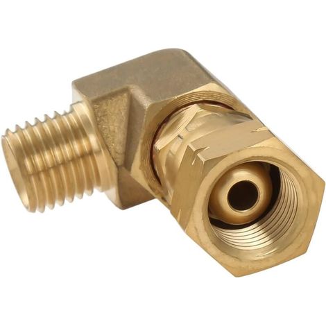 Raccord 90° G1/4” Filetage Gauche, Mâle (13mm OD) x Femelle (12mm ID) - Vérifiez la Compatibilité Avant l’Achat (1/5)