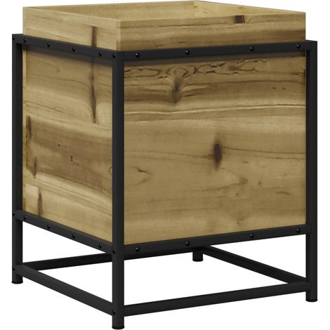 Vaso per fioriera aiuola rialzata piante fiori terrazza giardino 40 x 40 x 50 cm legno di pino impregnato marrone 020037569