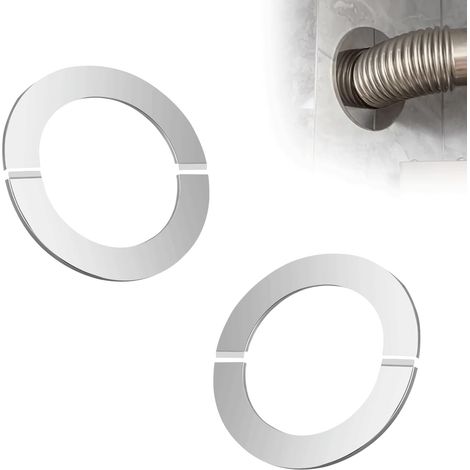 Inoxydable Cache Tuyau Plomberie, 2 Pièces Cache Tuyau Radiateur, Rosace Radiateur, Rosaces pour Tuyaux de Chauffage, pour Robinetterie, Tuyaux de Radiateur