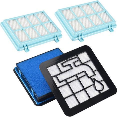 Lot de 2 filtres pour aspirateurs Philips PowerPro Compact FC9331, FC9332 et FC8010 (1/5)