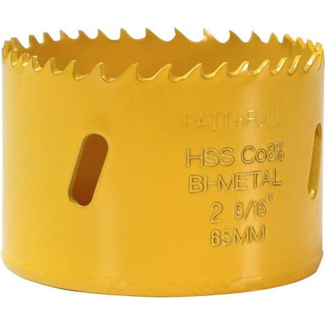 Faithfull Bi-Metal Cobalt Hole Saw 65mm for Heavy-Duty Drilling and Cutting