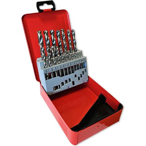 Fresature HSS a metallo da 1 a 10 mm DIN 338N, confezione da 19 punte (1/2)