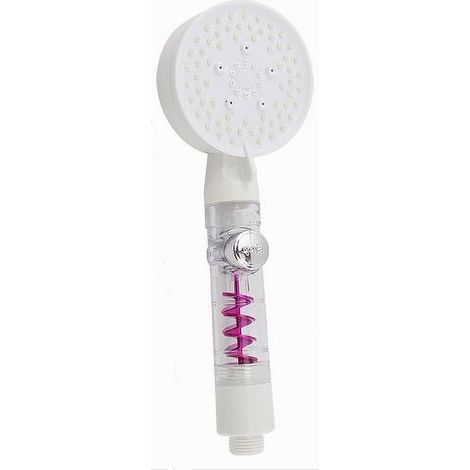 TRADE SHOP - Soffione Doccia Multigetto Flusso D'acqua Curvo Pulsante Doccetta 9x25.5cm 87530 -