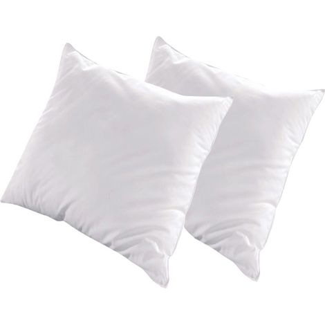 Oreiller pour hôtel 5 étoiles 60x60 cm percale blanc Palace - Lot de 2 (1/5)