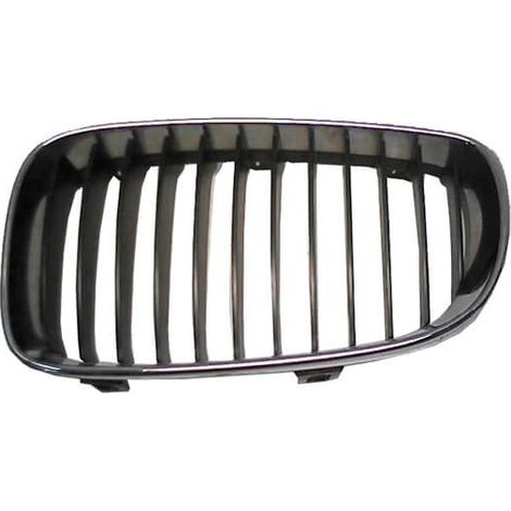 Grille de calandre avant gauche lames noires contour chromé BMW Série 1 E81-E87-E82-E88 2007-2012