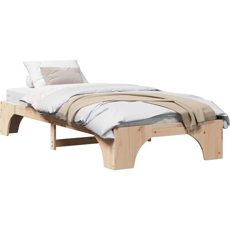 Maison Exclusive - Estructura de cama Natural 90 x 200 cm Madera (1/5)