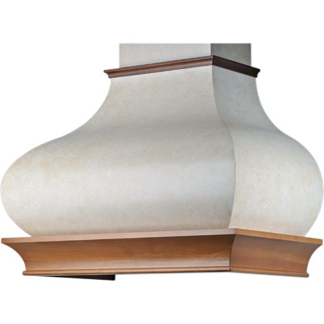Hotte aspirante BOMBINA en acier inoxydable et structure en bois couleur noyer de 120 cm (1/2)