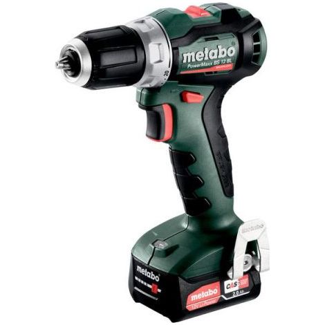 Metabo Akku-Bohrschrauber PowerMaxx BS 12 BL, metaBOX 118, 12V 2x2Ah Li-Power + SC 30, Zubehör