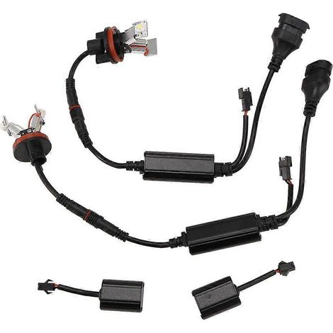 Lot de 2 ampoules LED Angel Eyes 6000K H8 pour voiture, compatibles avec les culots E82, E87, E90, E91, E92 M3, E93, E60, E61, E63, E70, X5, E71, X6, E89 et Z4. (1/5)
