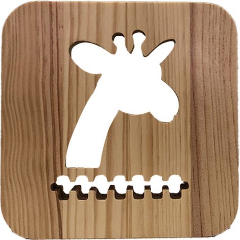 Wooden 3D lights, animal warm light night lights, decorative atmosphere gifts,1804 (1/5)