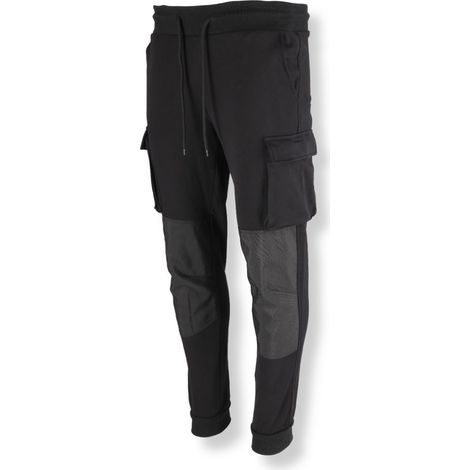 Pantaloni da lavoro DEDRA in cotone, RINFORZI, neri, taglia LD, con tasca, 1 pz. (1/5)