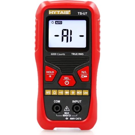 Multimètre HYTAIS TS-U7 AC DC Volt Ohm Diode Continuité Résistance Testeur de tension numérique (1/5)