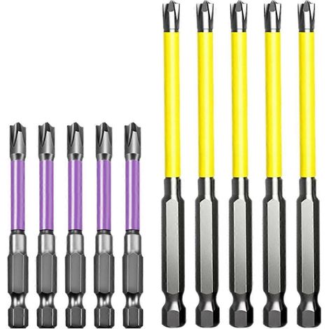 Embout de tournevis magnétique spécial fendu et cruciforme 65 mm 110 mm (1/5)