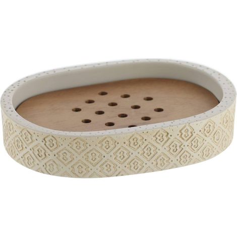Seifenschale polyresin grave - natur akazie - Tendance
