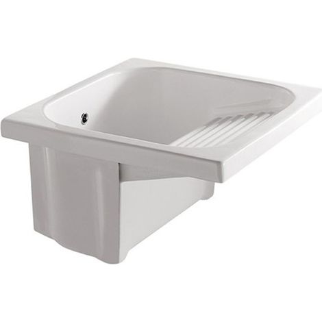 Lavatoio Osiride cm. 60x60xh40 in ceramica bianco di Ceramica (1/3)