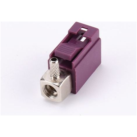 Connecteur FAKRA de type D FAKRA-C-KW1.5, coude femelle court pour soudage GPS, usage automobile (1/4)