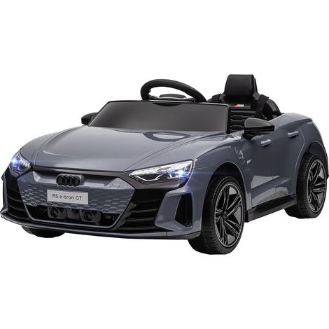 Elektroauto für Kinder mit Fernbedienung, Sicherheitsgurt, Musik, Grau