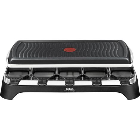 Tefal RE4588 parrilla de interior 10 personas(s) 1350 W Negro, Acero inoxidable