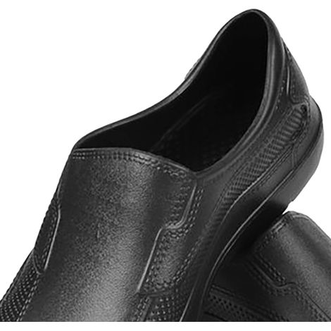 Chaussures de cuisine noires à semelle épaisse EVA, imperméables et résistantes, chaussures de travail intérieur extérieur (1/5)