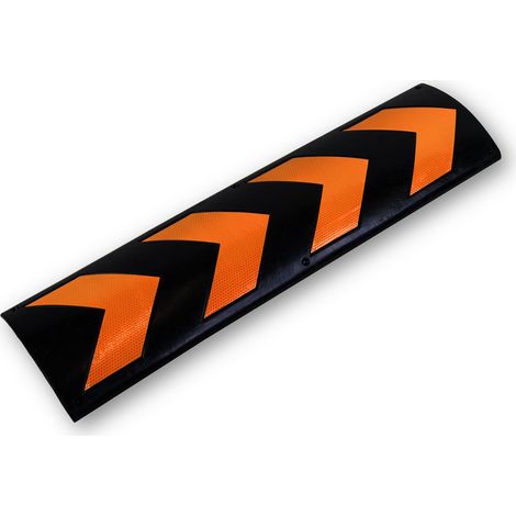 Butoir de protection RS PRO, Noir/Jaune, longueur 800mm en Caoutchouc ( Prix pour 1 )