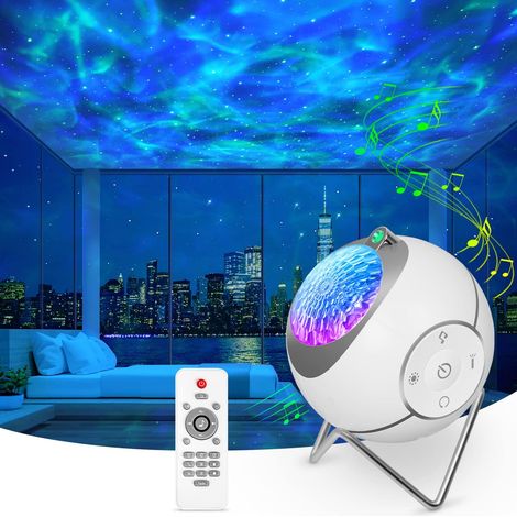 Proiettore a LED per cielo stellato per bambini, proiettore di galassie, luce notturna, lampada per cielo stellato per adulti, rotazione a 360°, proiettore per cielo stellato con telecomando, rumore b