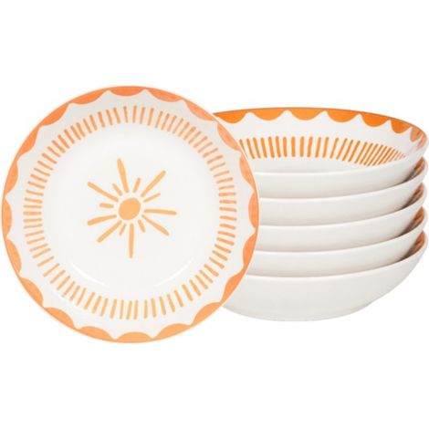 Table Passion - Assiette creuse Tamara orange 20 cm (lot de 6) (1/4)
