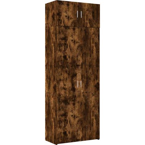Maison Exclusive - Armadietto Rovere Fumo 80x42,5x225 cm in Truciolato (1/5)