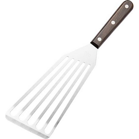 Spatule À Poisson - Lame Acier Inoxydable - Manche Bois Massif - Pour Grillades Et Cuisson - 1 Pièce (1/5)