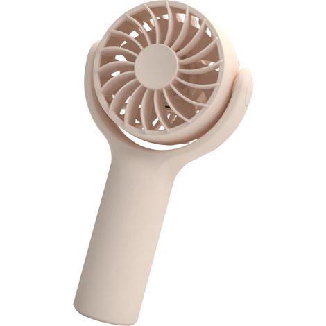 Mini ventilador multifuncional para usar de mano o de mesa con 3 velocidades, funcionamiento silencioso, ángulo ajustable de 180°, flujo de aire potente y portátil para el hogar, viajes y actividades (1/5)