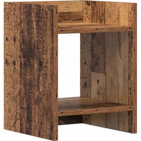 Plant Stand with Shelf Old Wood 30 x 30 x 40 cm Engineered Wood vidaXL