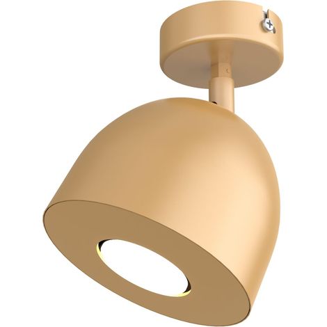 LUMICOM  CAMPANELLA Plafoniera, 1X GU10, max 33W, metallo, anodic gold, D.12cm (1/2)