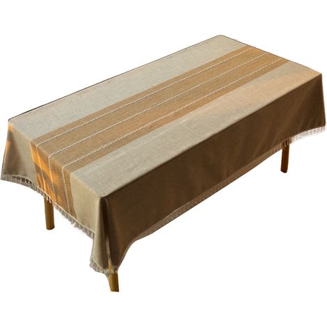 Nappe décorative moderne à pompons, infroissable et anti-poussière, idéale pour salle à manger, terrasse ou café. Parfaite pour la salle à manger, la terrasse ou un café. (1/5)