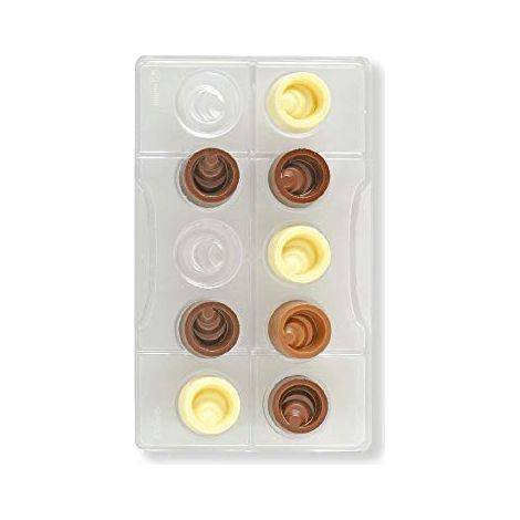 Decora Stampo Professionale Cioccolatini Geometrici, Neutro, Cerchi CONCENTRICI (1/2)