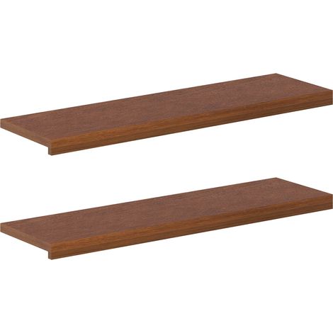 Fensterbänke 2 stk. Dunkelbraun 90 x 30 x 2 cm Massivholz Eiche vidaXL