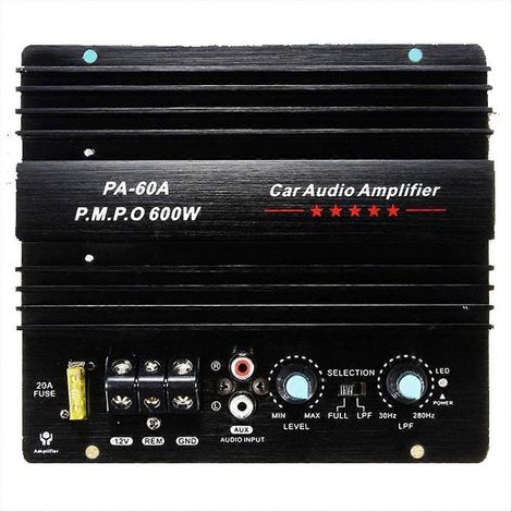 PA-60A 600W 12V Amplificateur de Puissance Carte pour Maison Voiture Audio Amplificateur (1/5)