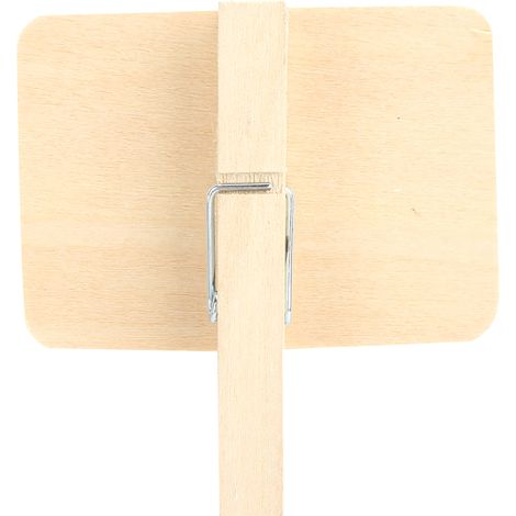 Pflanzenetiketten aus Holz mit Clip und Mini-Tafel – 50er-Pack – Quadratisches Format (1/5)