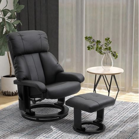 360° drehbarer Massagesessel, verstellbare Rückenlehne, Schwarz, 76 x 80 x 102 cm, OKMYHOME (1/5)