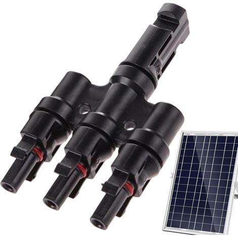 Parallelverbinder für Solaranlagen – Wasserdichter 3-zu-1-Verteiler, Abzweigverbinder für Solaranlagen – für private und gewerbliche Photovoltaikanlagen (1/5)