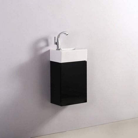 Meuble Lave main - Noir - Dark - 30x18 cm - Essento (1/4)