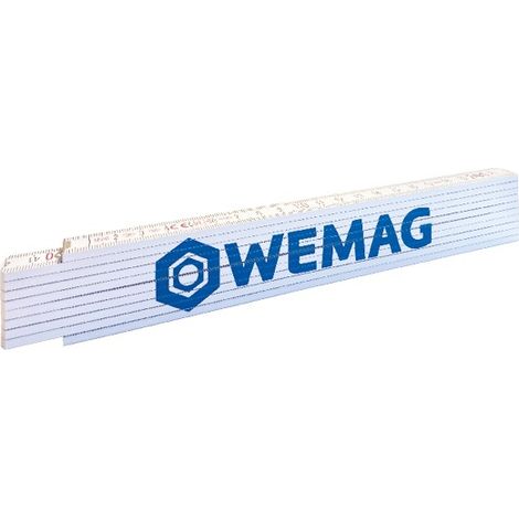 WEMAG Holzgliedermaßstab 2m weiß