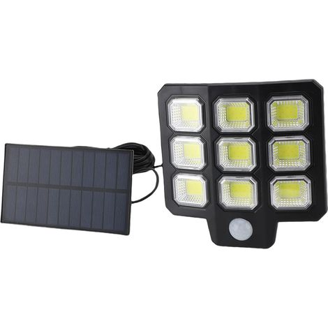 Lampada solare da esterno con 240 LED, 3000 lumen, 6500K, 3 modalità, grado di protezione IP65, impermeabile, con telecomando e cavo da 4,8 metri. (1/5)