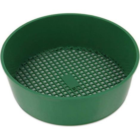 Tamis de jardin en plastique 21 x 5 cm, tamis vert pour terreau et gravier, outil de jardinage, produit ménager (1/3)