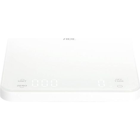 Bilancia da cucina ricaricabile USB ADE Nuria, portata fino a 5 kg, dimensioni 16 x 16 cm, colore bianco. (1/5)