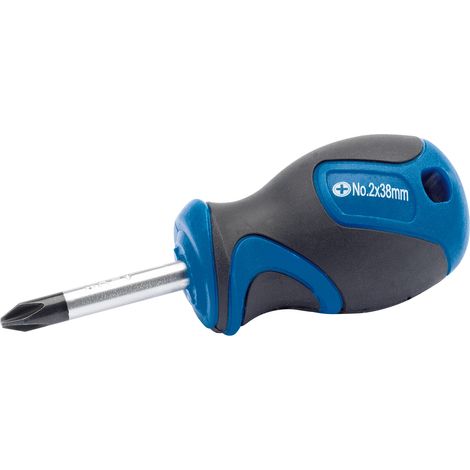 Draper 50181 Cross-Head Screwdriver with Soft Grip Handle, 38 mm Blade Length, Blue (1/5)
